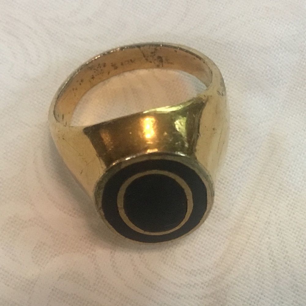 Goldplated Blackovalring